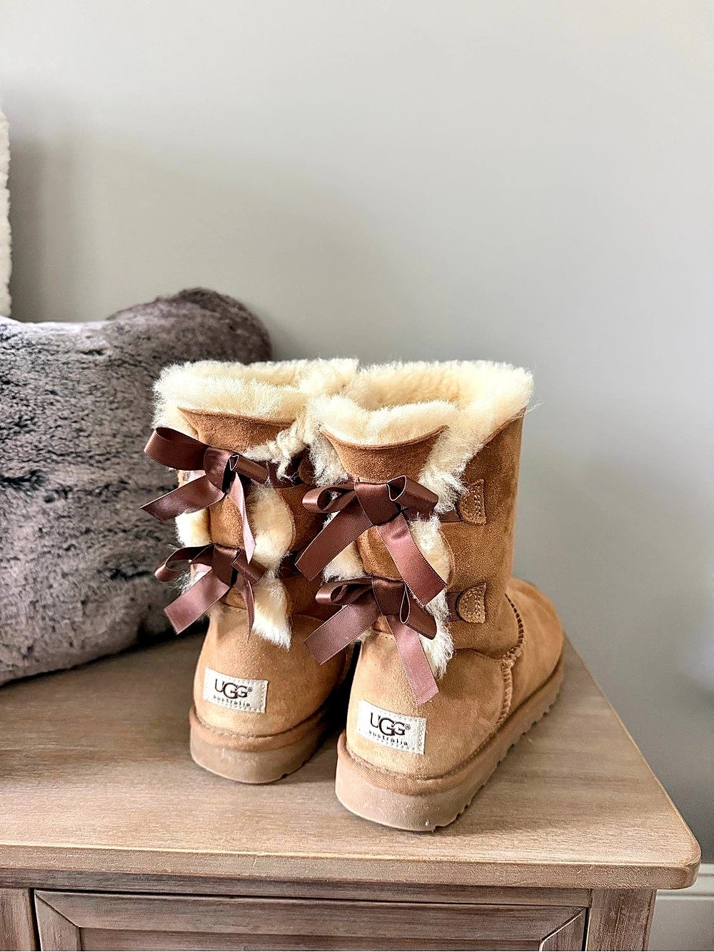 UGG Bailey Bow II Boots Brown US 8